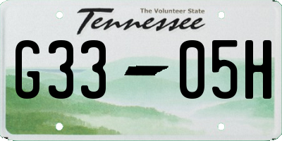 TN license plate G3305H