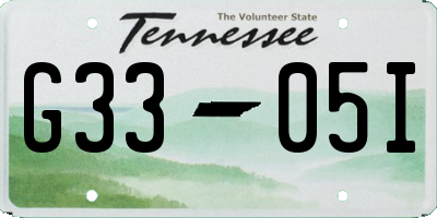 TN license plate G3305I