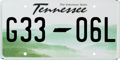 TN license plate G3306L