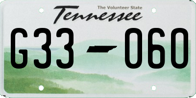 TN license plate G3306O