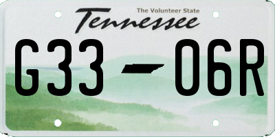 TN license plate G3306R