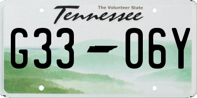 TN license plate G3306Y
