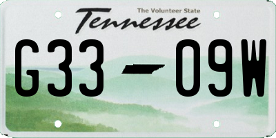 TN license plate G3309W