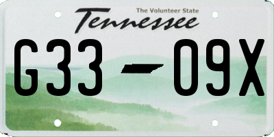 TN license plate G3309X