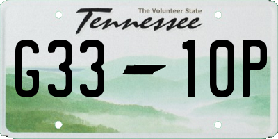 TN license plate G3310P