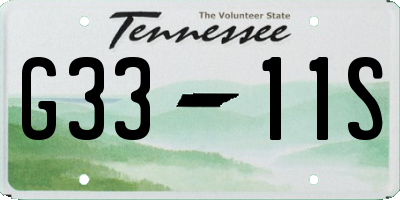 TN license plate G3311S