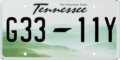 TN license plate G3311Y