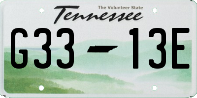 TN license plate G3313E