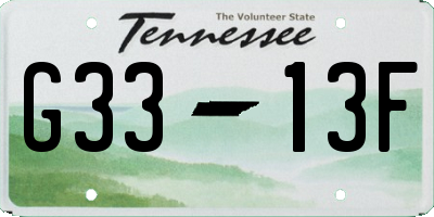 TN license plate G3313F