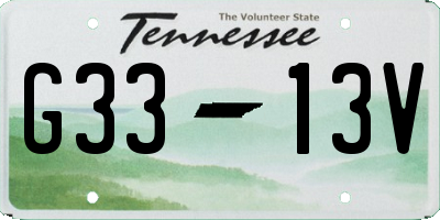 TN license plate G3313V