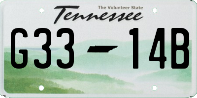 TN license plate G3314B