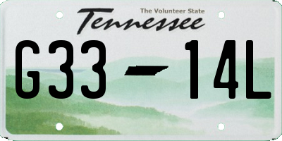 TN license plate G3314L