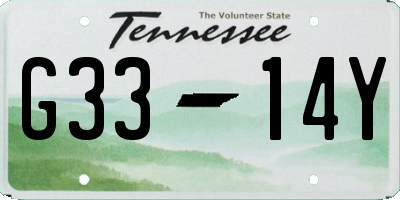 TN license plate G3314Y