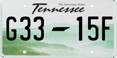 TN license plate G3315F