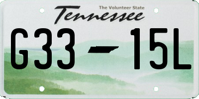 TN license plate G3315L