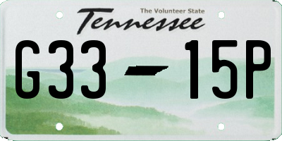 TN license plate G3315P