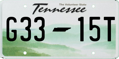 TN license plate G3315T