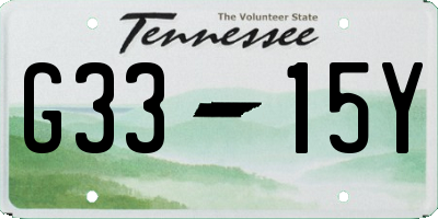 TN license plate G3315Y