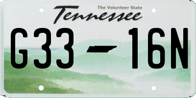 TN license plate G3316N
