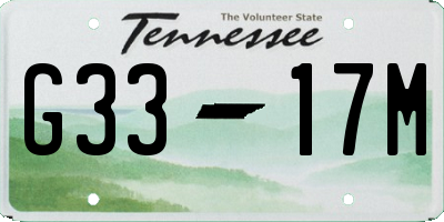 TN license plate G3317M