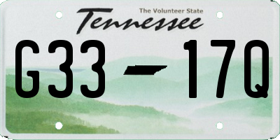 TN license plate G3317Q