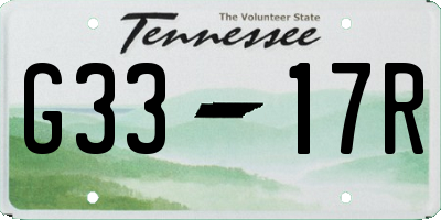 TN license plate G3317R