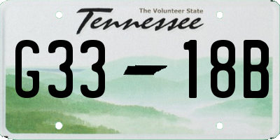 TN license plate G3318B