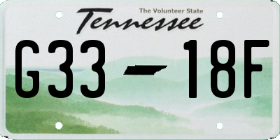 TN license plate G3318F