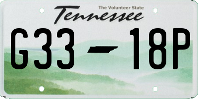 TN license plate G3318P