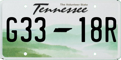 TN license plate G3318R