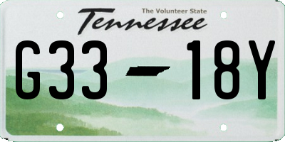 TN license plate G3318Y