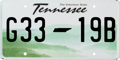 TN license plate G3319B