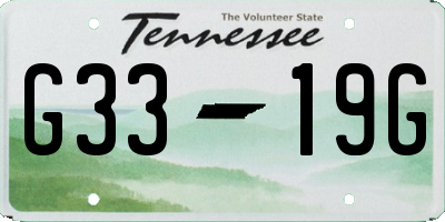 TN license plate G3319G