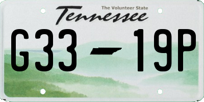 TN license plate G3319P