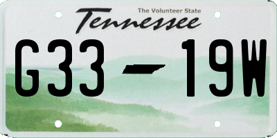 TN license plate G3319W