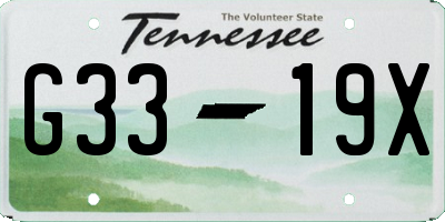 TN license plate G3319X