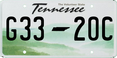 TN license plate G3320C