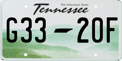 TN license plate G3320F