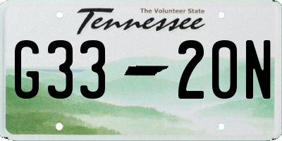 TN license plate G3320N