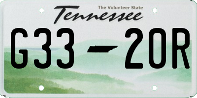 TN license plate G3320R