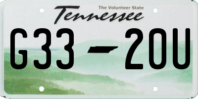 TN license plate G3320U