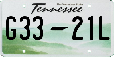 TN license plate G3321L
