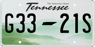TN license plate G3321S