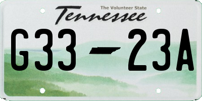 TN license plate G3323A
