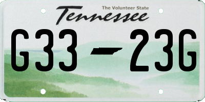 TN license plate G3323G