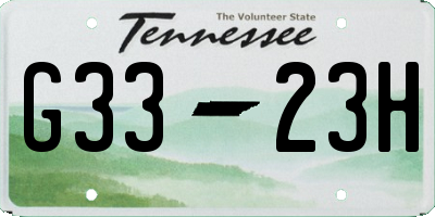 TN license plate G3323H