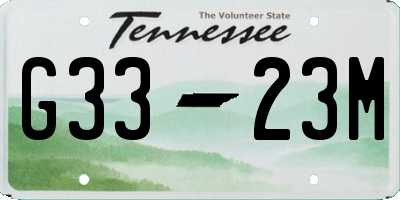TN license plate G3323M