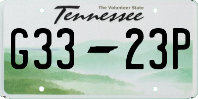 TN license plate G3323P