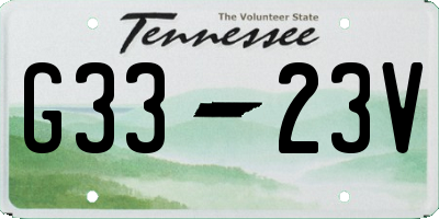 TN license plate G3323V