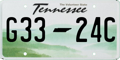 TN license plate G3324C